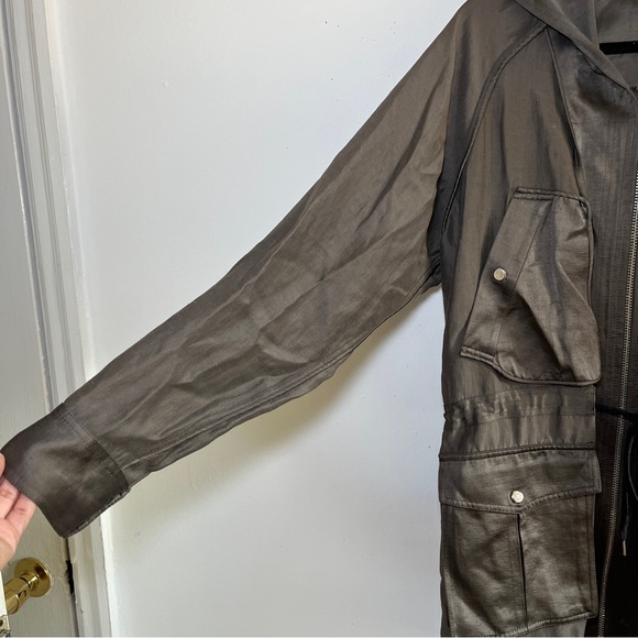 Alexander Wang Size 2 Full Zip Hooded Oversized Dress Green - Picture 14 of 16